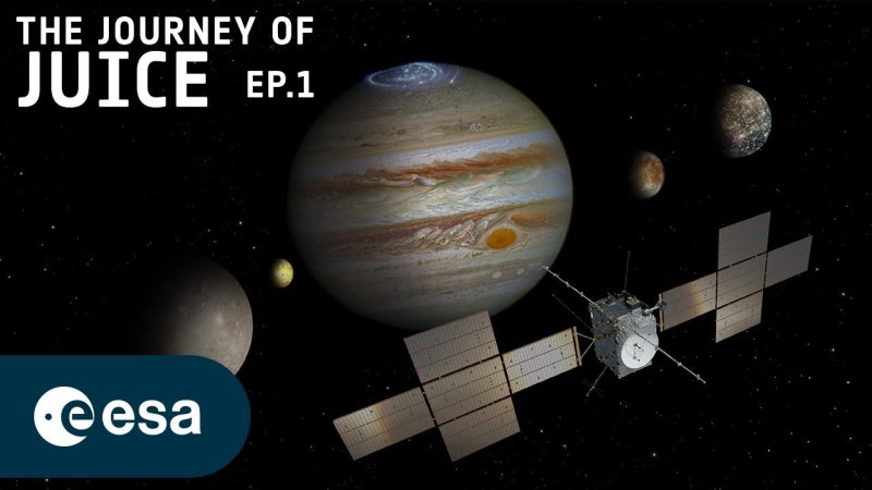 La sonda Juice dell’ESA durante un sorvolo verso Giove